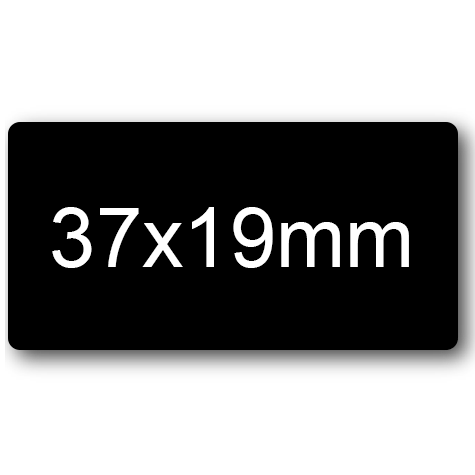 wereinaristea EtichetteAutoadesive, 37x19mm(19x37) CartaNERA Adesivo permanente, su foglietti da cm 15,2x12,5. 21 etichette per foglietto.
