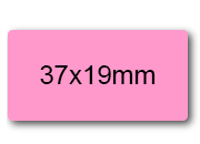wereinaristea EtichetteAutoadesive, 37x19mm(19x37) CartaROSA Adesivo permanente, su foglietti da cm 15,2x12,5. 21 etichette per foglietto.
