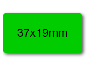 wereinaristea EtichetteAutoadesive, 37x19mm(19x37) CartaVERDE Adesivo permanente, su foglietti da cm 15,2x12,5. 21 etichette per foglietto SOG10028ve