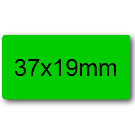 wereinaristea EtichetteAutoadesive, 37x19mm(19x37) CartaVERDE Adesivo permanente, su foglietti da cm 15,2x12,5. 21 etichette per foglietto.