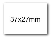 wereinaristea EtichetteAutoadesive, 37x19mm(19x37) CartaBIANCA Adesivo permanente, su foglietti da cm 15,2x12,5. 15 etichette per foglietto.