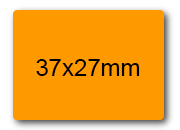 wereinaristea EtichetteAutoadesive, 37x19mm(19x37) CartaARANCIONE Adesivo permanente, su foglietti da cm 15,2x12,5. 15 etichette per foglietto SOG10029ar