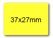 wereinaristea EtichetteAutoadesive, 37x19mm(19x37) CartaGIALLA Adesivo permanente, su foglietti da cm 15,2x12,5. 15 etichette per foglietto.