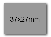 wereinaristea EtichetteAutoadesive, 37x19mm(19x37) CartaGRIGIA Adesivo permanente, su foglietti da cm 15,2x12,5. 15 etichette per foglietto SOG10029gr