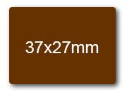 wereinaristea EtichetteAutoadesive, 37x19mm(19x37) CartaMARRONE Adesivo permanente, su foglietti da cm 15,2x12,5. 15 etichette per foglietto.