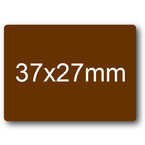 wereinaristea EtichetteAutoadesive, 37x19mm(19x37) CartaMARRONE Adesivo permanente, su foglietti da cm 15,2x12,5. 15 etichette per foglietto.