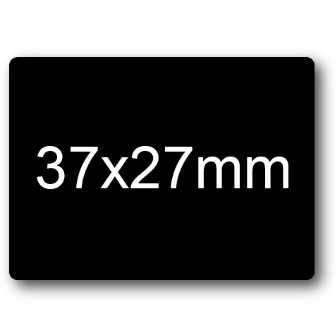 wereinaristea EtichetteAutoadesive, 37x19mm(19x37) CartaNERA Adesivo permanente, su foglietti da cm 15,2x12,5. 15 etichette per foglietto.