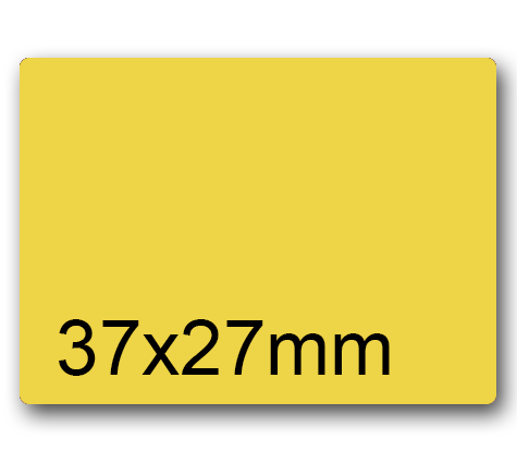 wereinaristea EtichetteAutoadesive 37x27mm(27x37) CartaORO Adesivo permanente, su foglietti da cm 15,2x12,5. 15 etichette per foglietto.