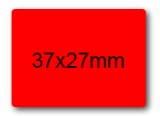 wereinaristea EtichetteAutoadesive, 37x19mm(19x37) CartaROSSA Adesivo permanente, su foglietti da cm 15,2x12,5. 15 etichette per foglietto SOG10029RO