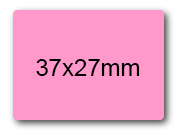 wereinaristea EtichetteAutoadesive, 37x19mm(19x37) CartaROSA Adesivo permanente, su foglietti da cm 15,2x12,5. 15 etichette per foglietto SOG10029rs