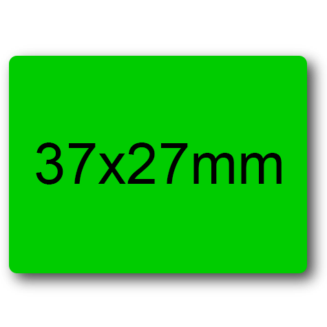 wereinaristea EtichetteAutoadesive, 37x19mm(19x37) CartaVERDE Adesivo permanente, su foglietti da cm 15,2x12,5. 15 etichette per foglietto.
