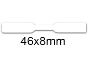 wereinaristea EtichetteAutoadesive 46x8mm(8x46) Carta BIANCO, adesivo RIMOVIBILE, su foglietti da cm 15,2x12,5. 30 etichette per foglietto.