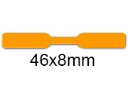 wereinaristea EtichetteAutoadesive 46x8mm(8x46) Carta ARANCIONE, adesivo permanente, su foglietti da cm 15,2x12,5. 30 etichette per foglietto.