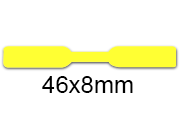 wereinaristea EtichetteAutoadesive 46x8mm(8x46) Carta GIALLO, adesivo permanente, su foglietti da cm 15,2x12,5. 30 etichette per foglietto.