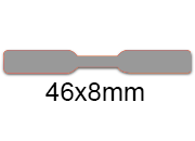 wereinaristea EtichetteAutoadesive 46x8mm(8x46) Carta GRIGIO, adesivo permanente, su foglietti da cm 15,2x12,5. 30 etichette per foglietto.