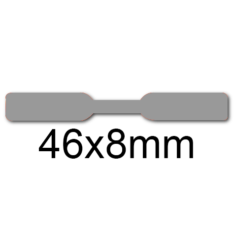 wereinaristea EtichetteAutoadesive 46x8mm(8x46) Carta GRIGIO, adesivo permanente, su foglietti da cm 15,2x12,5. 30 etichette per foglietto.