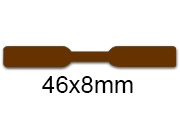 wereinaristea EtichetteAutoadesive 46x8mm(8x46) Carta MARRONE, adesivo permanente, su foglietti da cm 15,2x12,5. 30 etichette per foglietto.