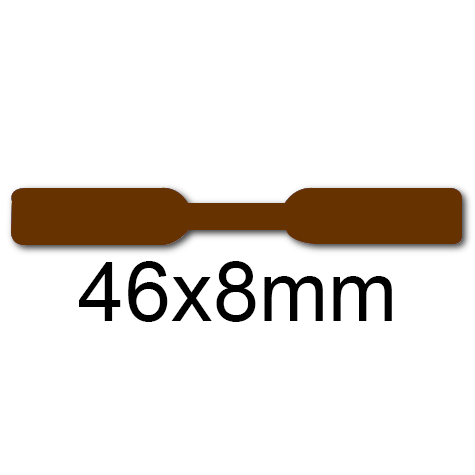 wereinaristea EtichetteAutoadesive 46x8mm(8x46) Carta MARRONE, adesivo permanente, su foglietti da cm 15,2x12,5. 30 etichette per foglietto.