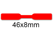 wereinaristea EtichetteAutoadesive 46x8mm(8x46) Carta ROSSO, adesivo permanente, su foglietti da cm 15,2x12,5. 30 etichette per foglietto sog10030ro