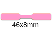 wereinaristea EtichetteAutoadesive 46x8mm(8x46) Carta ROSA, adesivo permanente, su foglietti da cm 15,2x12,5. 30 etichette per foglietto.