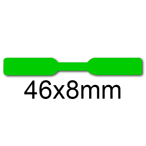 wereinaristea EtichetteAutoadesive 46x8mm(8x46) Carta VERDE, adesivo permanente, su foglietti da cm 15,2x12,5. 30 etichette per foglietto.