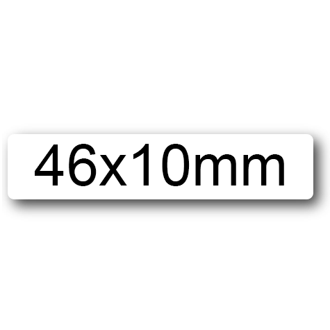 wereinaristea EtichetteAutoadesive 46x10mm(10x46) Carta BIANCO, adesivo RIMOVIBILE, su foglietti da cm 15,2x12,5. 30 etichette per foglietto.