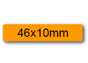 wereinaristea EtichetteAutoadesive 46x10mm(10x46) Carta ARANCIONE, adesivo permanente, su foglietti da cm 15,2x12,5. 30 etichette per foglietto SOG10031ar