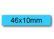 wereinaristea EtichetteAutoadesive 46x10mm(10x46) Carta AZZURRO, adesivo permanente, su foglietti da cm 15,2x12,5. 30 etichette per foglietto.