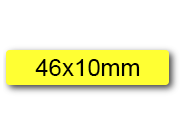 wereinaristea EtichetteAutoadesive 46x10mm(10x46) Carta GIALLO, adesivo permanente, su foglietti da cm 15,2x12,5. 30 etichette per foglietto.