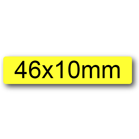 wereinaristea EtichetteAutoadesive 46x10mm(10x46) Carta GIALLO, adesivo permanente, su foglietti da cm 15,2x12,5. 30 etichette per foglietto.