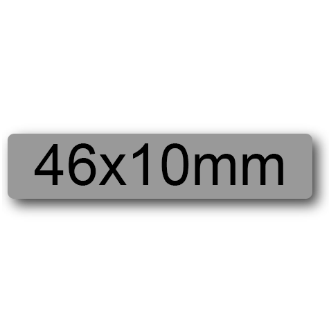 wereinaristea EtichetteAutoadesive 46x10mm(10x46) Carta GRIGIO, adesivo permanente, su foglietti da cm 15,2x12,5. 30 etichette per foglietto.