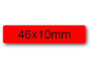 wereinaristea EtichetteAutoadesive 46x10mm(10x46) Carta ROSSO, adesivo permanente, su foglietti da cm 15,2x12,5. 30 etichette per foglietto SOG10031ro