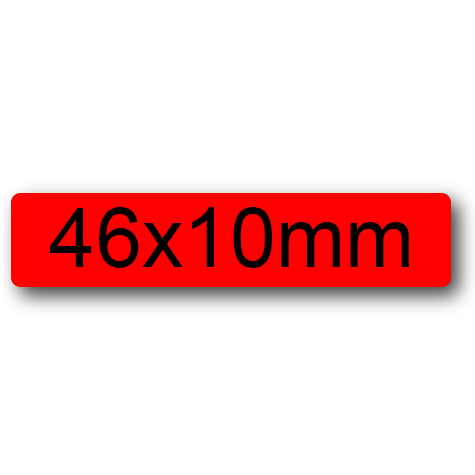 wereinaristea EtichetteAutoadesive 46x10mm(10x46) Carta ROSSO, adesivo permanente, su foglietti da cm 15,2x12,5. 30 etichette per foglietto.