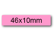 wereinaristea EtichetteAutoadesive 46x10mm(10x46) Carta ROSA, adesivo permanente, su foglietti da cm 15,2x12,5. 30 etichette per foglietto SOG10031rs