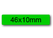 wereinaristea EtichetteAutoadesive 46x10mm(10x46) Carta VERDE, adesivo permanente, su foglietti da cm 15,2x12,5. 30 etichette per foglietto.