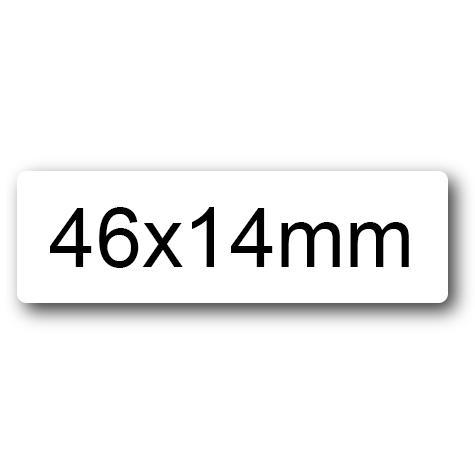 wereinaristea EtichetteAutoadesive 46x14mm(14x46) Carta BIANCO, adesivo permanente, su foglietti da cm 15,2x12,5. 21 etichette per foglietto.