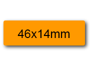 wereinaristea EtichetteAutoadesive 46x14mm(14x46) Carta ARANCIONE, adesivo permanente, su foglietti da cm 15,2x12,5. 21 etichette per foglietto SOG10032ar