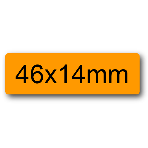 wereinaristea EtichetteAutoadesive 46x14mm(14x46) Carta ARANCIONE, adesivo permanente, su foglietti da cm 15,2x12,5. 21 etichette per foglietto.