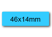 wereinaristea EtichetteAutoadesive 46x14mm(14x46) Carta AZZURRO, adesivo permanente, su foglietti da cm 15,2x12,5. 21 etichette per foglietto SOG10032az