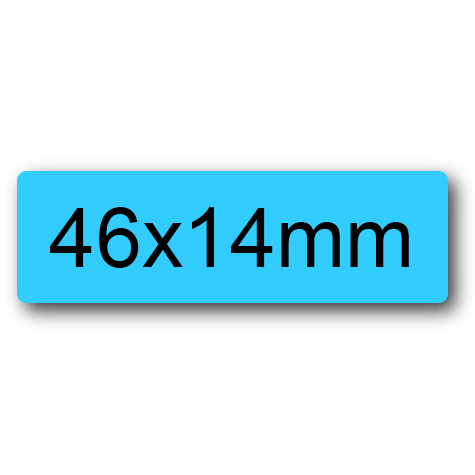 wereinaristea EtichetteAutoadesive 46x14mm(14x46) Carta AZZURRO, adesivo permanente, su foglietti da cm 15,2x12,5. 21 etichette per foglietto.