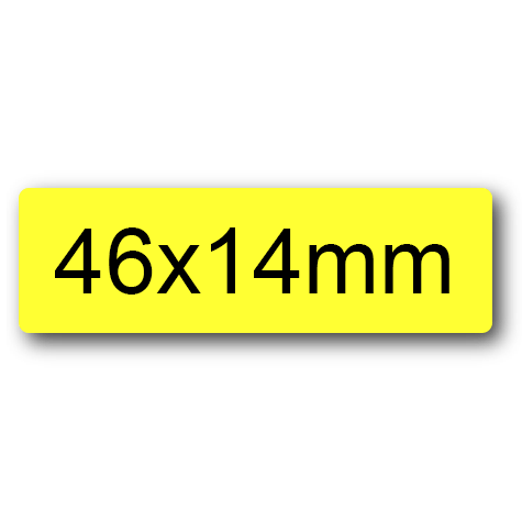 wereinaristea EtichetteAutoadesive 46x14mm(14x46) Carta GIALLO, adesivo permanente, su foglietti da cm 15,2x12,5. 21 etichette per foglietto.
