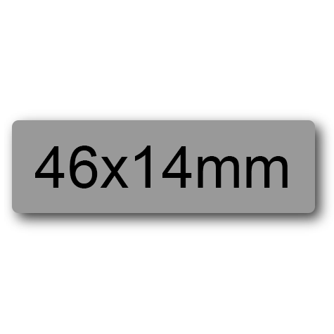 wereinaristea EtichetteAutoadesive 46x14mm(14x46) Carta GRIGIO, adesivo permanente, su foglietti da cm 15,2x12,5. 21 etichette per foglietto.