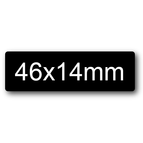 wereinaristea EtichetteAutoadesive 46x14mm(14x46) Carta NERO, adesivo permanente, su foglietti da cm 15,2x12,5. 21 etichette per foglietto.