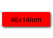 wereinaristea EtichetteAutoadesive 46x14mm(14x46) Carta ROSSO, adesivo permanente, su foglietti da cm 15,2x12,5. 21 etichette per foglietto.