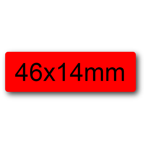 wereinaristea EtichetteAutoadesive 46x14mm(14x46) Carta ROSSO, adesivo permanente, su foglietti da cm 15,2x12,5. 21 etichette per foglietto.