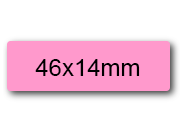 wereinaristea EtichetteAutoadesive 46x14mm(14x46) Carta ROSA, adesivo permanente, su foglietti da cm 15,2x12,5. 21 etichette per foglietto.