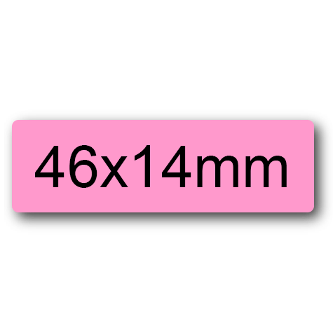 wereinaristea EtichetteAutoadesive 46x14mm(14x46) Carta ROSA, adesivo permanente, su foglietti da cm 15,2x12,5. 21 etichette per foglietto.