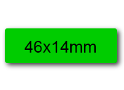 wereinaristea EtichetteAutoadesive 46x14mm(14x46) Carta VERDE, adesivo permanente, su foglietti da cm 15,2x12,5. 21 etichette per foglietto.