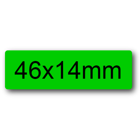 wereinaristea EtichetteAutoadesive 46x14mm(14x46) Carta VERDE, adesivo permanente, su foglietti da cm 15,2x12,5. 21 etichette per foglietto.