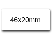 wereinaristea EtichetteAutoadesive 46x20mm(20x46) Carta BIANCO, adesivo permanente, su foglietti da cm 15,2x12,5. 15 etichette per foglietto.